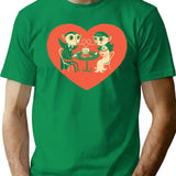 Blood Date T-Shirt - Retro Graphic Tee for Men & Women - Green