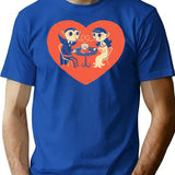 Blood Date T-Shirt - Retro Graphic Tee for Men & Women - Blue