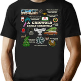 Blue Christmas Vacation Vintage Griswold Family T-Shirt - Black