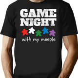 Board Game Night Family Friends T-Shirt - Retro Graphic Tee for Men & Women - Black