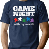 Board Game Night Family Friends T-Shirt - Retro Graphic Tee for Men & Women - Navy
