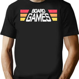 Board Games Vintage Logo T-Shirt - Retro Graphic Casual Tee - Black