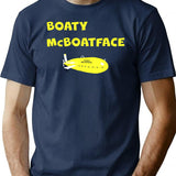 Boaty Mcboatface T-Shirt - Retro Graphic Tee for Men & Women - Navy