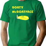 Boaty Mcboatface T-Shirt - Retro Graphic Tee for Men & Women - Green