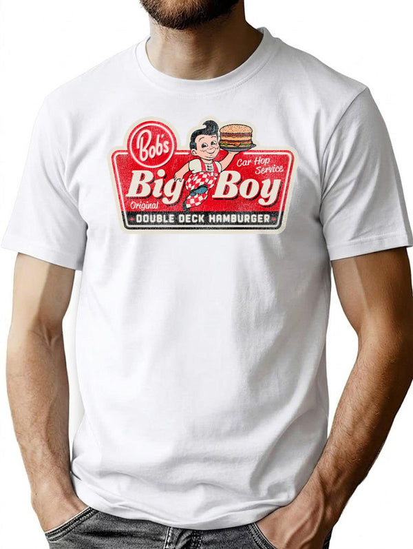 Bob'S Big Kid Worn Out Sign T-Shirt for Men & Women, T-Shirts Graphic Tee - White