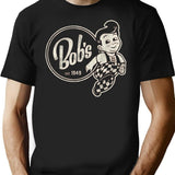 Bob'S Big Kid Worn Out T-Shirt for Men & Women, T-Shirts Graphic Tee - Black