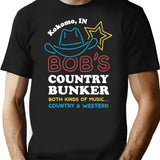 Bob's Country Bunker T-Shirt - Retro Graphic Tee for Men & Women - Black