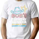 Bob's Country Bunker T-Shirt - Retro Graphic Tee for Men & Women - White