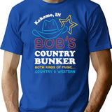 Bob's Country Bunker T-Shirt - Retro Graphic Tee for Men & Women - Blue