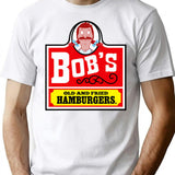 Bob'S Old Fried Burgers T-Shirt for Men & Women, T-Shirts Graphic Tee - White