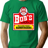 Bob'S Old Fried Burgers T-Shirt for Men & Women, T-Shirts Graphic Tee - Green