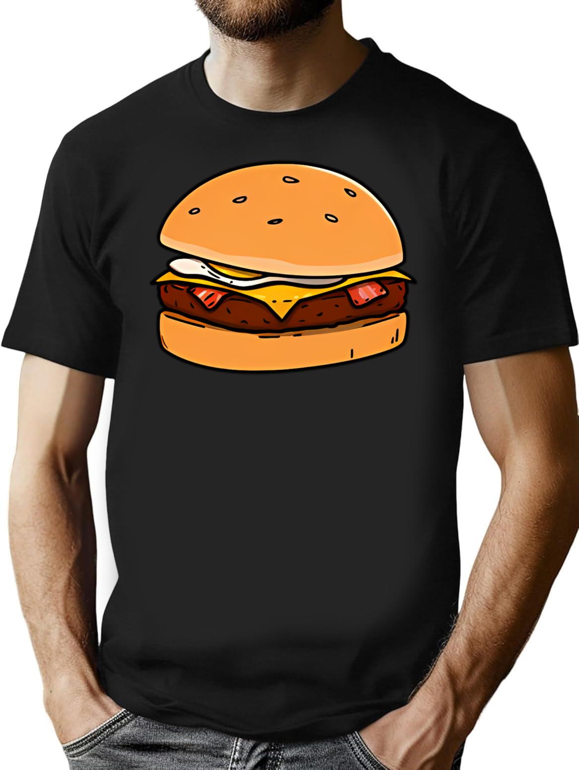 Bob's Practice Burger T-Shirt - Retro Graphic Tee for Men & Women - Black
