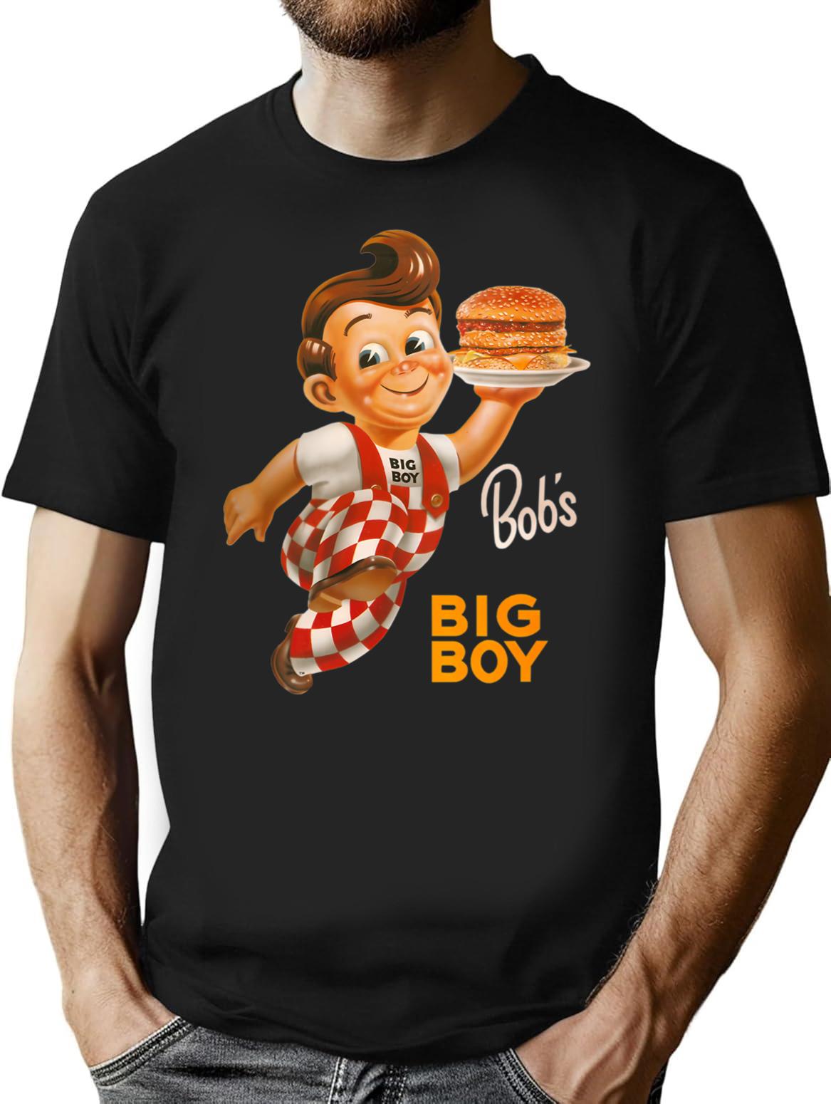 Bob_s Big Boy Burger T-Shirt - Retro Graphic Tee for Men & Women - Black