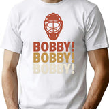 Bobby Bobby Bobby T-Shirt - Retro Graphic Tee for Men & Women - White