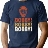 Bobby Bobby Bobby T-Shirt - Retro Graphic Tee for Men & Women - Navy