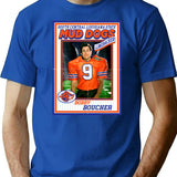 Bobby Boucher Football Trading Card T-Shirt for Men & Women, T-Shirts Graphic Tee - Blue