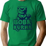 Bobr Kurwa (1) T-Shirt - Retro Graphic Tee for Men & Women - Green