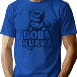 Bobr Kurwa (1) T-Shirt - Retro Graphic Tee for Men & Women - Blue