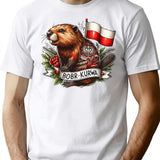 Bobr Kurwa T-Shirt - Retro Graphic Tee for Men & Women - White