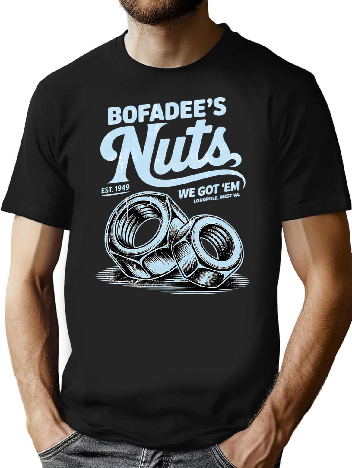 Bofadees Nuts 1949 T-Shirt - Retro Graphic Tee for Men & Women - Black