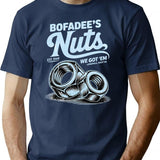 Bofadees Nuts 1949 T-Shirt - Retro Graphic Tee for Men & Women - Navy