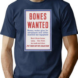 Bones Wanted - Vintage Ww2 Propaganda T-Shirt - Navy