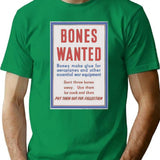Bones Wanted - Vintage Ww2 Propaganda T-Shirt for Men & Women, T-Shirts Graphic Tee - Green