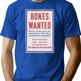 Bones Wanted - Vintage Ww2 Propaganda T-Shirt - Blue