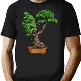 Bonsai Thinking T-Shirt - Retro Graphic Tee for Men & Women - Black