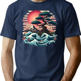 Bonsai T-Shirt - Retro Graphic Tee for Men & Women - Navy