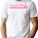 Boobies T-Shirt - Retro Graphic Tee for Men & Women - White