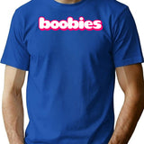 Boobies T-Shirt - Retro Graphic Tee for Men & Women - Blue