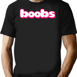 Boobs T-Shirt - Retro Graphic Tee for Men & Women - Black