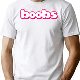 Boobs T-Shirt - Retro Graphic Tee for Men & Women - White