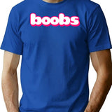 Boobs T-Shirt - Retro Graphic Tee for Men & Women - Blue