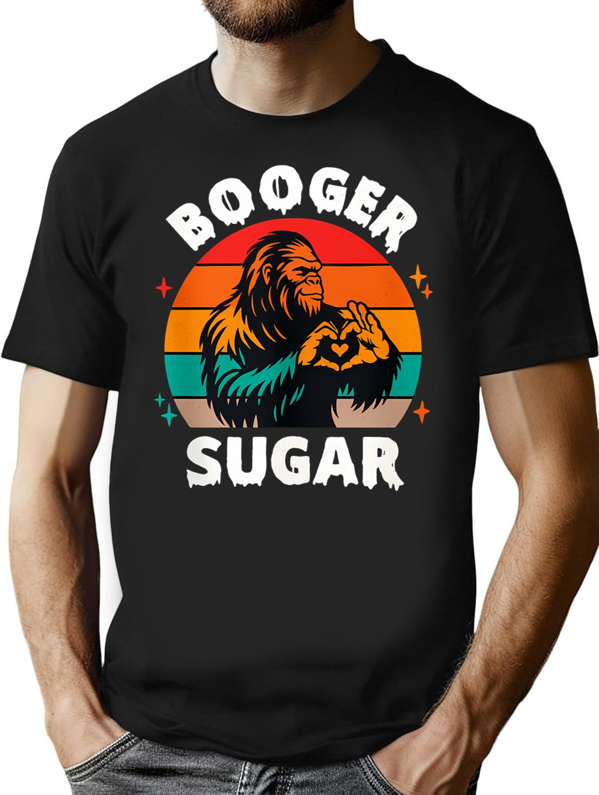 Booger Vintage T-Shirt - Retro Graphic Casual Tee - Black