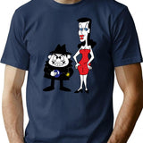 Boris And Natasha T-Shirt - Retro Graphic Tee for Men & Women - Navy
