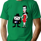 Boris And Natasha T-Shirt - Retro Graphic Tee for Men & Women - Green