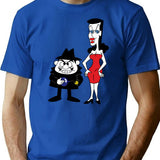 Boris And Natasha T-Shirt - Retro Graphic Tee for Men & Women - Blue