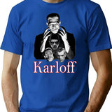 Boris Karloff Master Of Scaremonies Vintage Retro Tribute T-Shirt for Men & Women, T-Shirts Graphic Tee - Blue