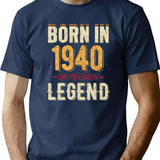 Born In 1940 Limited Edition Legend T-Shirt - Navy
