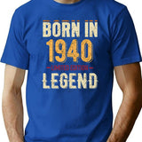 Born In 1940 Limited Edition Legend T-Shirt - Blue