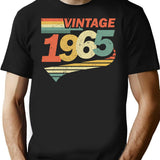 Born In 1965 57th Birthday Gift T-Shirt - Black