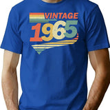 Born In 1965 57th Birthday Gift T-Shirt - Blue