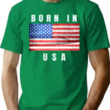 Born In Usa V2 T-Shirt - Retro Graphic Tee for Men & Women - Green