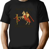 Born To Jest Forced To Joust Funny Meme Medieval Vintage Knights T-Shirt - Black