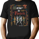 Born To Rock Medieval Style - Vintage English Manuscript Ii T-Shirt - Black