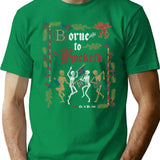 Born To Rock Medieval Style - Vintage English Manuscript Ii T-Shirt - Green
