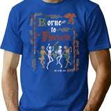 Born To Rock Medieval Style - Vintage English Manuscript Ii T-Shirt - Blue