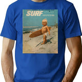 Born2surf T-Shirt - Retro Graphic Tee for Men & Women - Blue